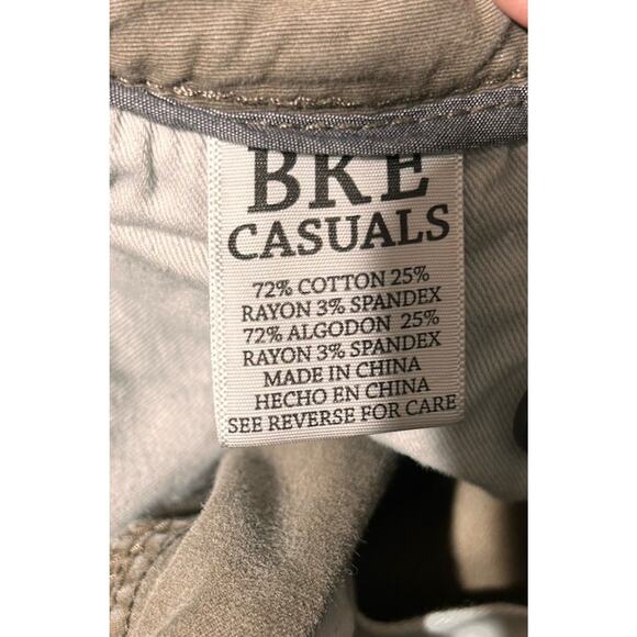 BKE Jeans Mens 32R 32x31 Alec Casuals Slim Brown Buckle Stretch Denim Pants - Picture 6 of 8